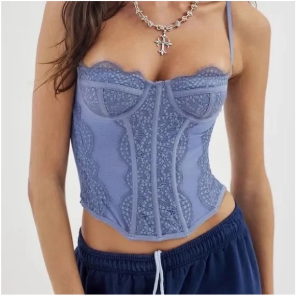 Urban Outfitters Tops - ♥️ NWOT Urban Outfitters Sexy Flirty Periwinkle Corset Top